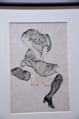 Egon Schiele - Woman with black stockings, 1912 - Leopold Museum, Vienna - 4867