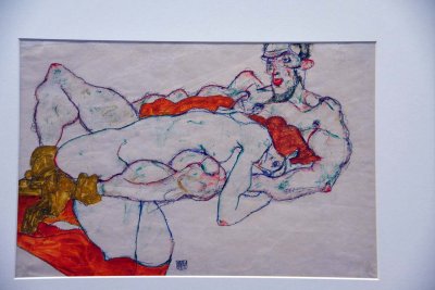 Egon Schiele - Lovers, 1913 - Leopold Museum, Vienna - 4886