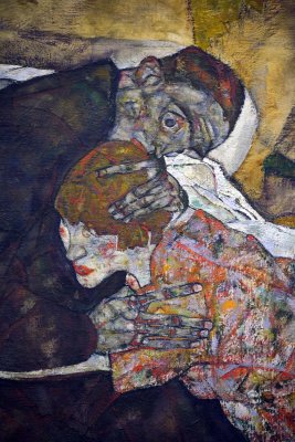 Egon Schiele - Death and Maiden (Man and girl), detail, 1915 - Leopold Museum, Vienna - 4890