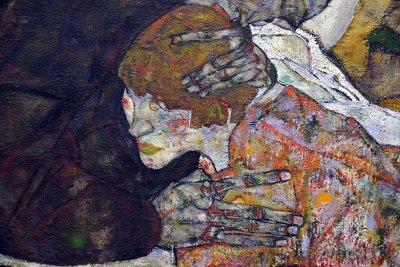 Egon Schiele - Death and Maiden (Man and girl), detail, 1915 - Leopold Museum, Vienna - 4891