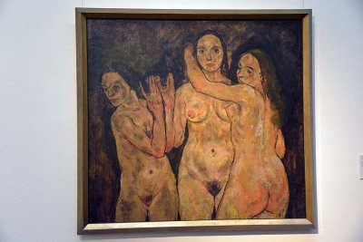 Egon Schiele - Three standing women (fragments), 1918 (unfinished) - Leopold Museum, Vienna - 4947