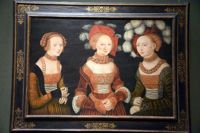 Lucas Cranach the Elder - Sibylla, Emilia and Sidonia von Saxen, princesses of Saxony, 1535 - Kunsthistorisches Museum  - 926