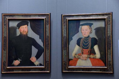 Lucas Cranach the Younger - Portraits of a man and a noblewoman, 1564 - Kunsthistorisches Museum, Vienna - 3952