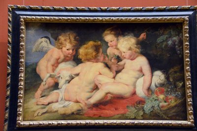 Peter Paul Rubens - The infant Christ with John the Baptist and two angels, 1615-20 - Kunsthistorisches Museum, Vienna - 3965