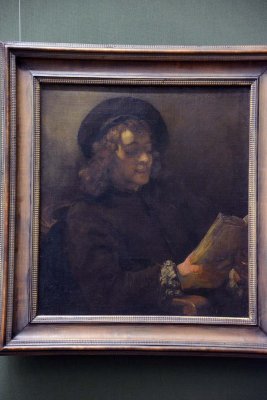 Rembrandt (?) - Titus van Rijn, the artist's son, reading, 1656-57 - Kunsthistorisches Museum, Vienna - 3991