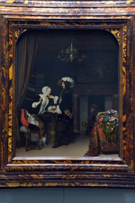 Frans van Mieris the Elder - Cavalier in the shop, 1660 - Kunsthistorisches Museum, Vienna - 4026