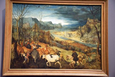 Pieter Bruegel the Elder - The return of the herd (Autumn), 1565 - Kunsthistorisches Museum, Vienna - 4124