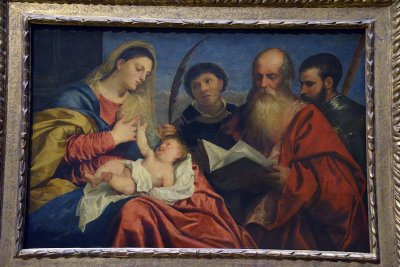 Titian - Madonna with child and saints, 1520 - Kunsthistorisches Museum, Vienna - 4137