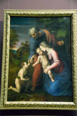 Raphael and workshop - Holy family with the young John, 1513-14 - Kunsthistorisches Museum, Vienna - 4231