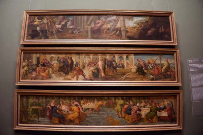 Tintoretto - Samson's revenge on the Philistines - The Queen of Sheba before Solomon - Beshazzar's Feast, (1543-44) - 4260
