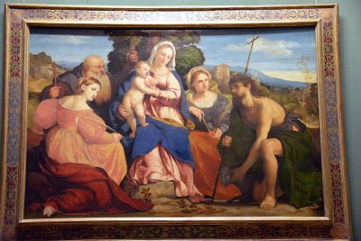 Palma Vecchio - Mary with child and saints, 1520-22 - Kunsthistorisches Museum, Vienna - 4270