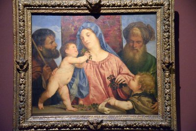 Titian - Madonna of the cherries, 1516-18 - Kunsthistorisches Museum, Vienna - 4286