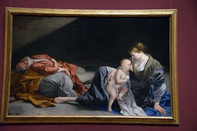 Orazio Lomi Gentileschi - Rest on the flight to Egypt, 1626-28 - Kunsthistorisches Museum, Vienna - 4304