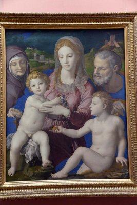 Bronzino - The holy family with St. Anna and the boy John, 1540 - Kunsthistorisches Museum, Vienna - 4314