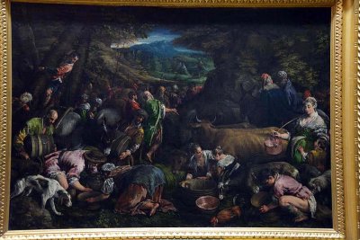 Jacopo Bassano - Moses striking water from the rock, 1565 - Kunsthistorisches Museum, Vienna - 4321