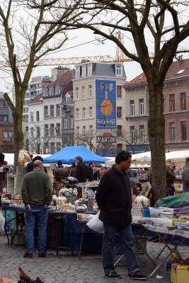 Place du Jeu de balle - Quartier des Marolles - Bruxelles - 2911