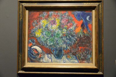 Bouquet de fleurs et amants, 1960 - Marc Chagall - 2129