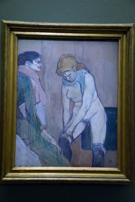 Henri de Toulouse-Lautrec - Femme tirant son bas, 1894 - Musée d'Orsay - 3144