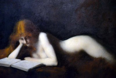 Jean-Jacques Henner - La liseuse (1880-1890), détail - Musée d'Orsay - 3205