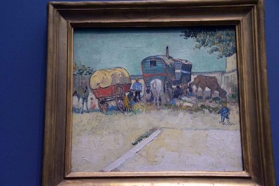 Vincent van Gogh - Les roulottes, campement de Bohmiens aux environs dArles (1888) - Muse dOrsay - 3226
