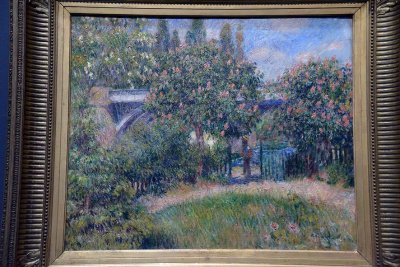 Pierre Auguste Renoir - Pont du chemin de fer à Chatou, ou Les marronniers roses (1881) - Musée d'Orsay - 3429