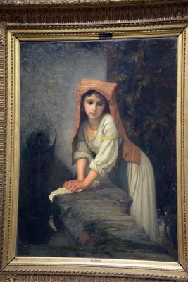 Ernest Herbert - La lavandera, ou Jeune lavandière songeuse (1869) - Musée d'Orsay - 3571