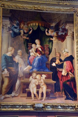 Raffaello Sanzio - Madonna del Baldacchino (1507) - Palatine Gallery, Pitti Palace - 6596
