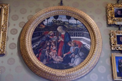 Francesco Botticini - La Madonna col Bambino Ges, S. Giovannino e Angeli - Palatine Gallery, Pitti Palace - 6616