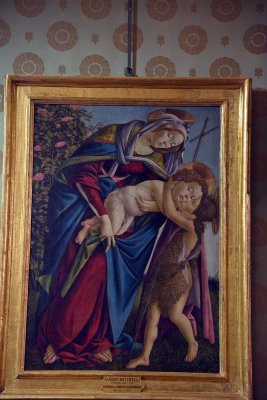 Sandro Botticelli - Madonna col Bambino e S. Giovannino - Palatine Gallery, Pitti Palace - 6623