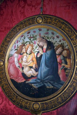 Scuola di Sandro Botticelli - Madonna delle Rose - Royal appartments, Pitti Palace - 6807