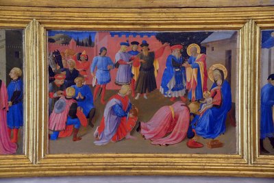 Fra Angelico - Tabernacle of the Linen-drapers. Predella panel: Adoration of the Magi (1433-1436) - Couvent de San Marco - 6945