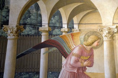 Fra Angelico, Annonciation (1442), détail - Couvent de San Marco - 7010
