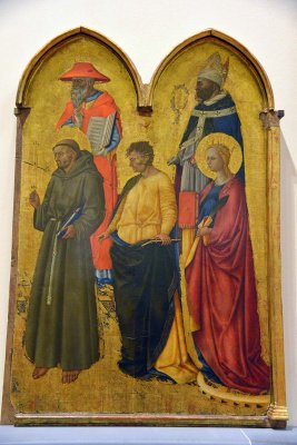 Neri di Bicci - St Francis, St Philip, St Catherine of Alexandria, St Jerome, Bishop S, 1450 - Accademia Gallery, Florence -7052