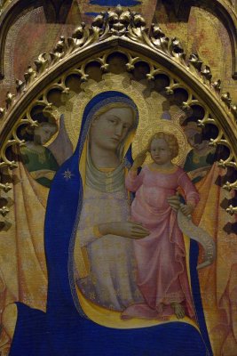 Lorenzo Monaco - Enthroned Madonna and Child with Angels and Saints (1410) - Accademia Gallery, Florence - 7224