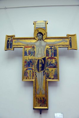 Maestro della Croce 432 - Crucifix and Eight Stories from the Passion and the Redemption, 1200 - Uffizi Gallery, Florence - 7255