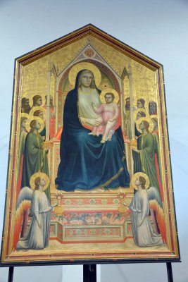 Giotto di Bondone - Madonna and Child Enthroned, Ognissanti Madonna (1306-10) - Uffizi Gallery, Florence - 7276