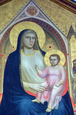 Giotto di Bondone - Madonna and Child Enthroned, Ognissanti Madonna (1306-10) - Uffizi Gallery, Florence - 7277