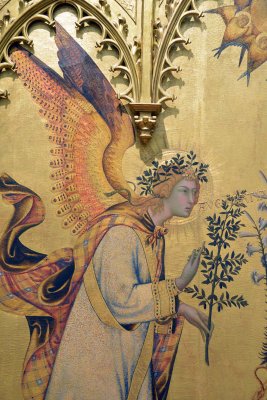 Simone Martini and Lippo Memmi - Annunciation (1333), detail - Uffizi Gallery, Florence - 7288