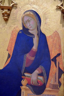 Simone Martini and Lippo Memmi - Annunciation (1333), detail - Uffizi Gallery, Florence - 7290