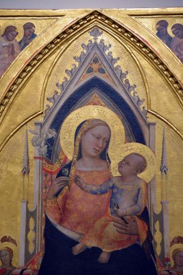 Bernardo Daddi - Madonna and Child Enthroned (1335) - Uffizi Gallery, Florence - 7317