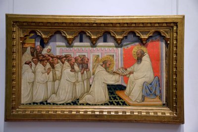 Pittore Pisano - St Romuald receives the rule of St Benedict (1400)  - Uffizi Gallery, Florence - 7323
