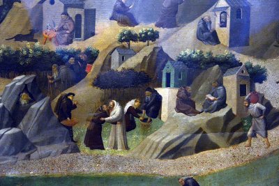 Fra Angelico - Detail, Stories from the Lives of the Holy Fathers in the Desert (Thebaid), 1420 - Uffizi Gallery, Florence -7342