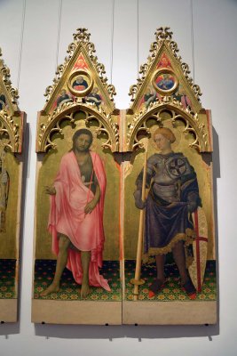 Gentile da Fabriano - St. John the Baptist, St. George (1425) - Uffizi Gallery, Florence - 7346