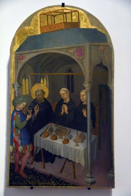 Niccolo di Pietro - St Benedict Drinks Poisoned Wine (1415-1420) - Uffizi Gallery, Florence - 7352