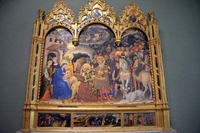 Gentile da Fabriano - Adoration of the Magi (1423) - Uffizi Gallery, Florence - 7358