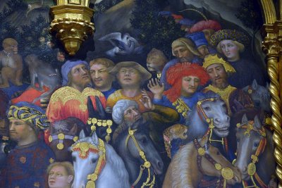 Gentile da Fabriano - Adoration of the Magi (1423), detail - Uffizi Gallery, Florence - 356