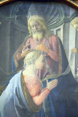 Filippo Lippi - Coronation of the Virgin (1439-1447), detail - Uffizi Gallery, Florence - 7372