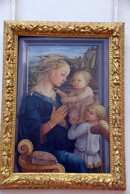 Filippo Lippi - Madonna and Child with Two Angels (1460-1465) - Uffizi Gallery, Florence - 7373
