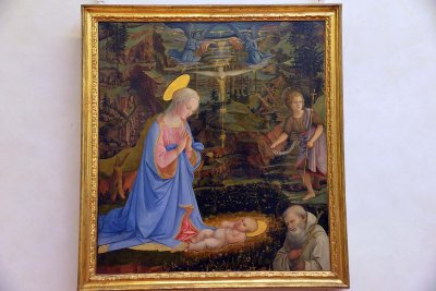 Filippo Lippi - Adoration of the Child, or Camaldoli Adoration (1463) - Uffizi Gallery, Florence - 7379