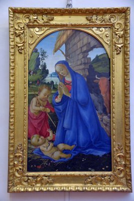  Filippino Lippi - Adoration of the Child and the Young St John the Baptist (1475-1480) - Uffizi Gallery, Florence - 7395